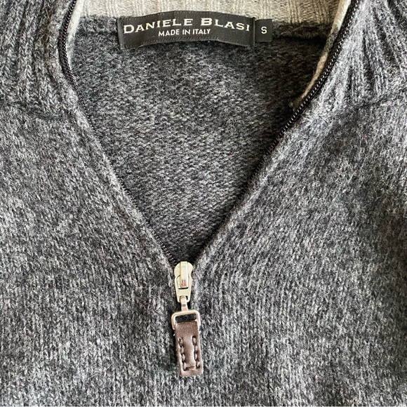 Daniele Blasi Men’s Wool Gray Sweater Size Small Made in Italy - Picture 6 of 8